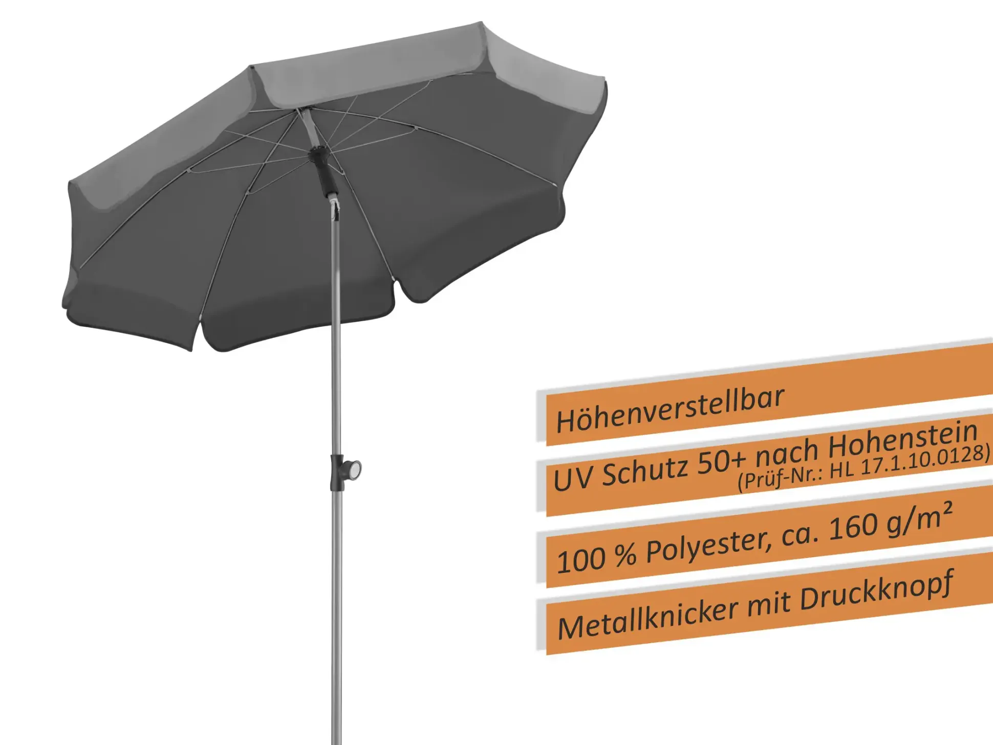 Schneider Sonnenschirm Locarno anthrazit Ø 150 cm