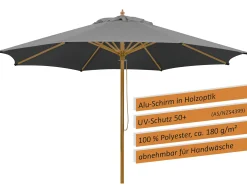 Schneider Sonnenschirm Malaga anthrazit Ø 300 cm