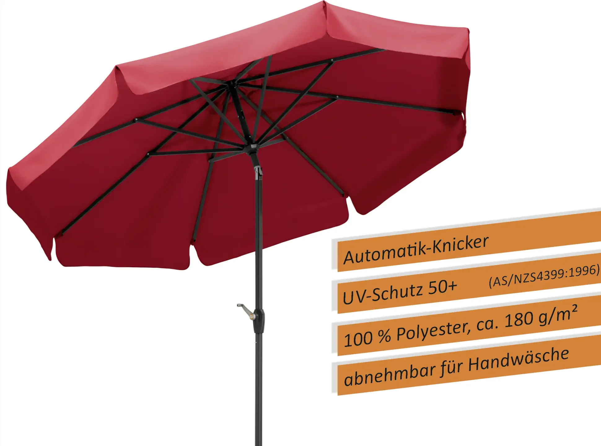 Schneider Sonnenschirm Orlando rot Ø 270 cm