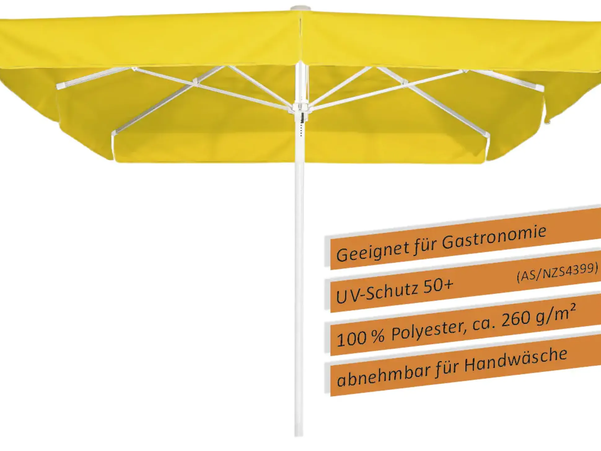 Schneider Sonnenschirm Quadro gelb 300 x 300 cm