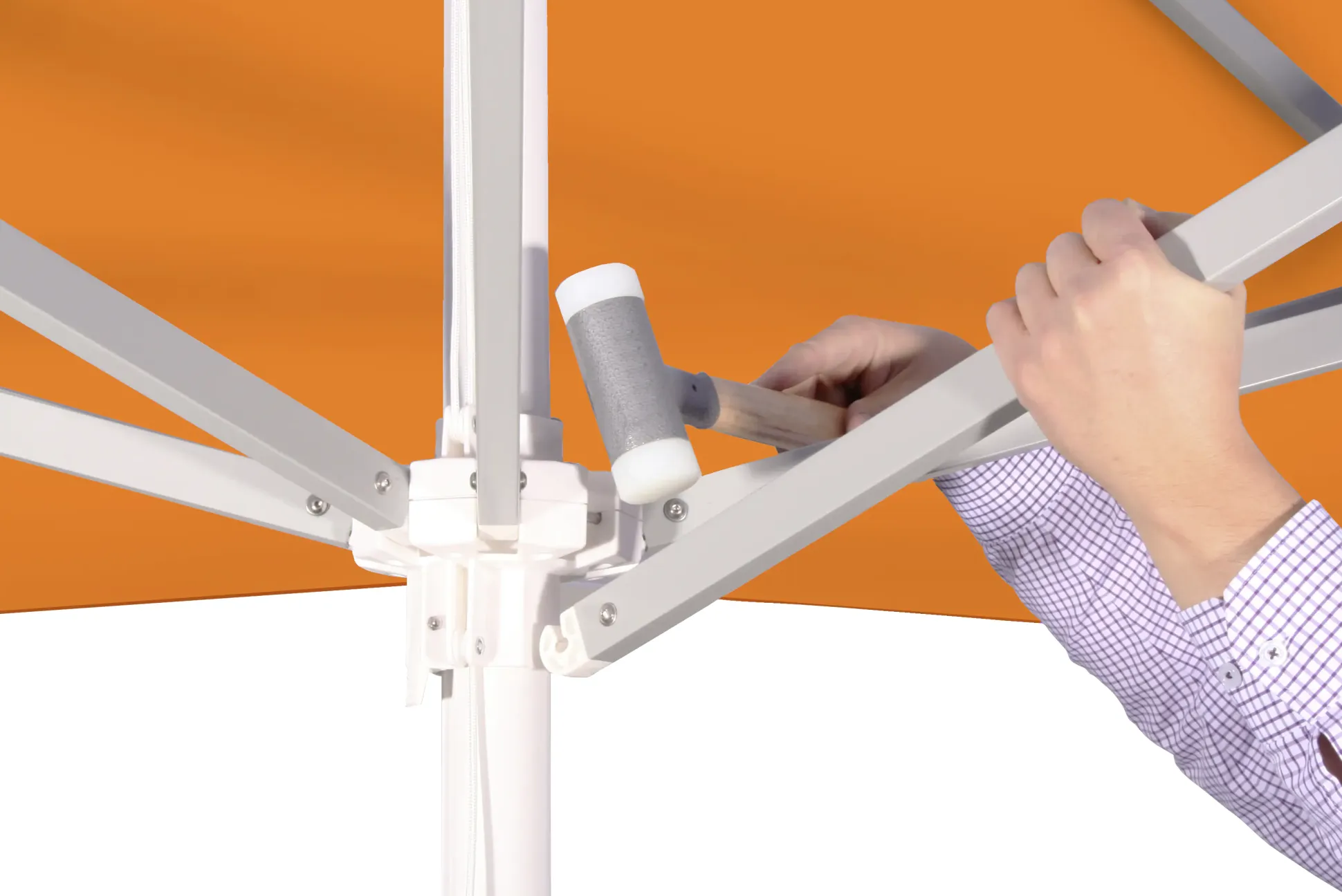 Schneider Sonnenschirm Quadro orange 300 x 300 cm
