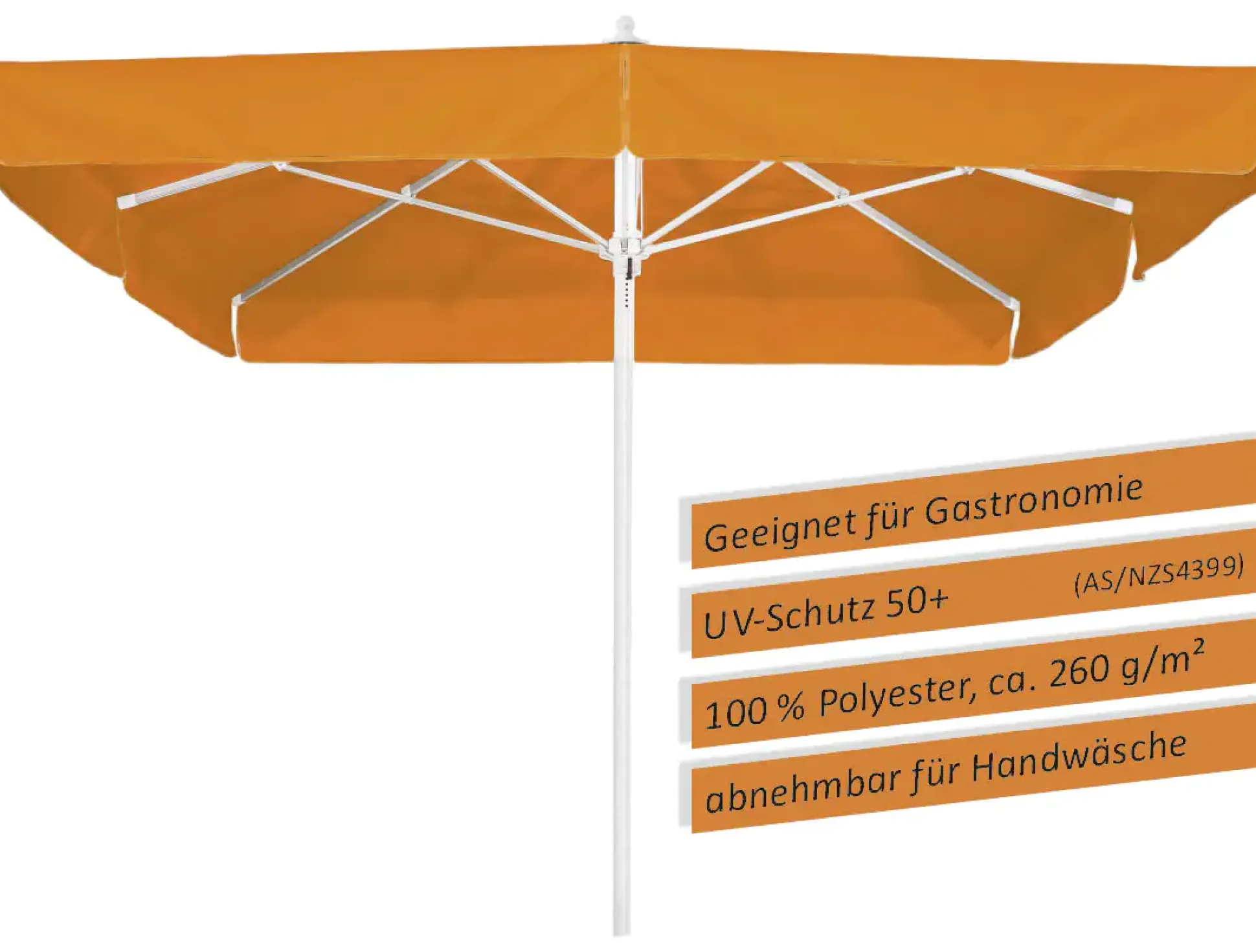 Schneider Sonnenschirm Quadro orange 300 x 300 cm