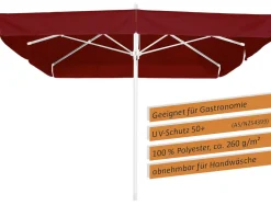 Schneider Sonnenschirm Quadro bordeaux 300 x 300 cm