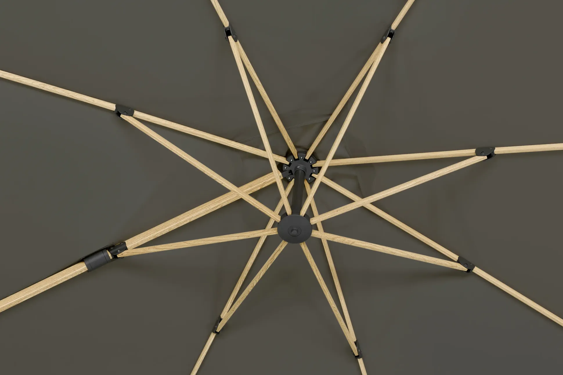 Schneider Sonnenschirm Rhodos Twist Woody anthrazit 300 x 300 cm