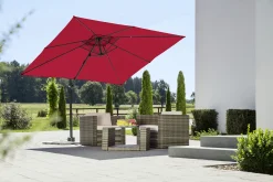 Schneider Sonnenschirm Rhodos Junior rot 270 x 270 cm