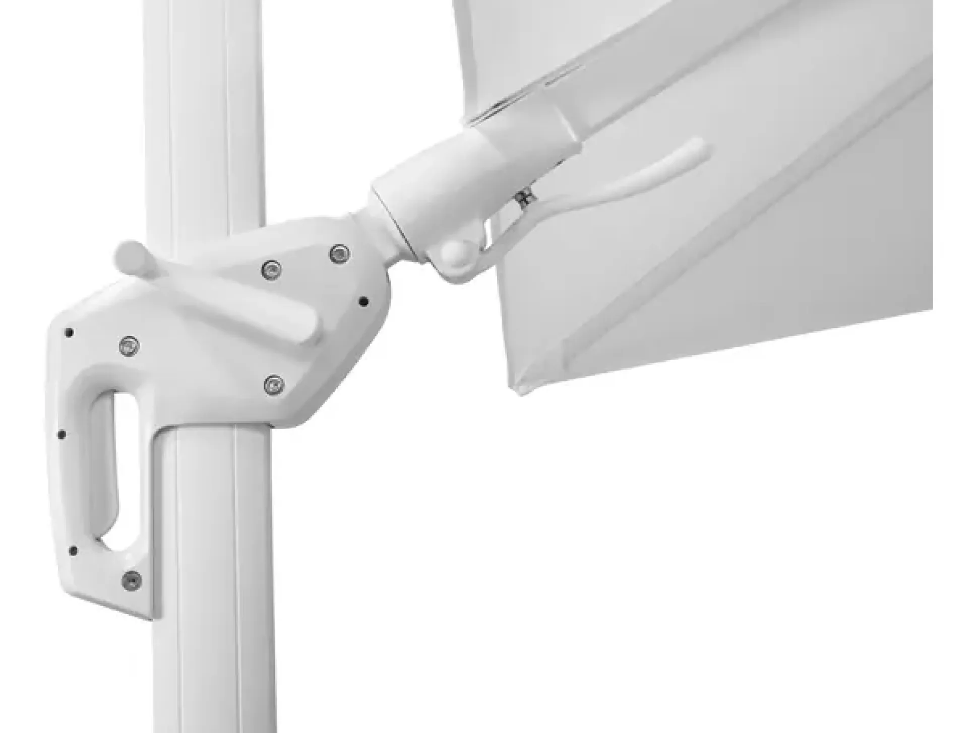 Schneider Sonnenschirm Rhodos Twist Bianco weiß, 300 x 300 cm