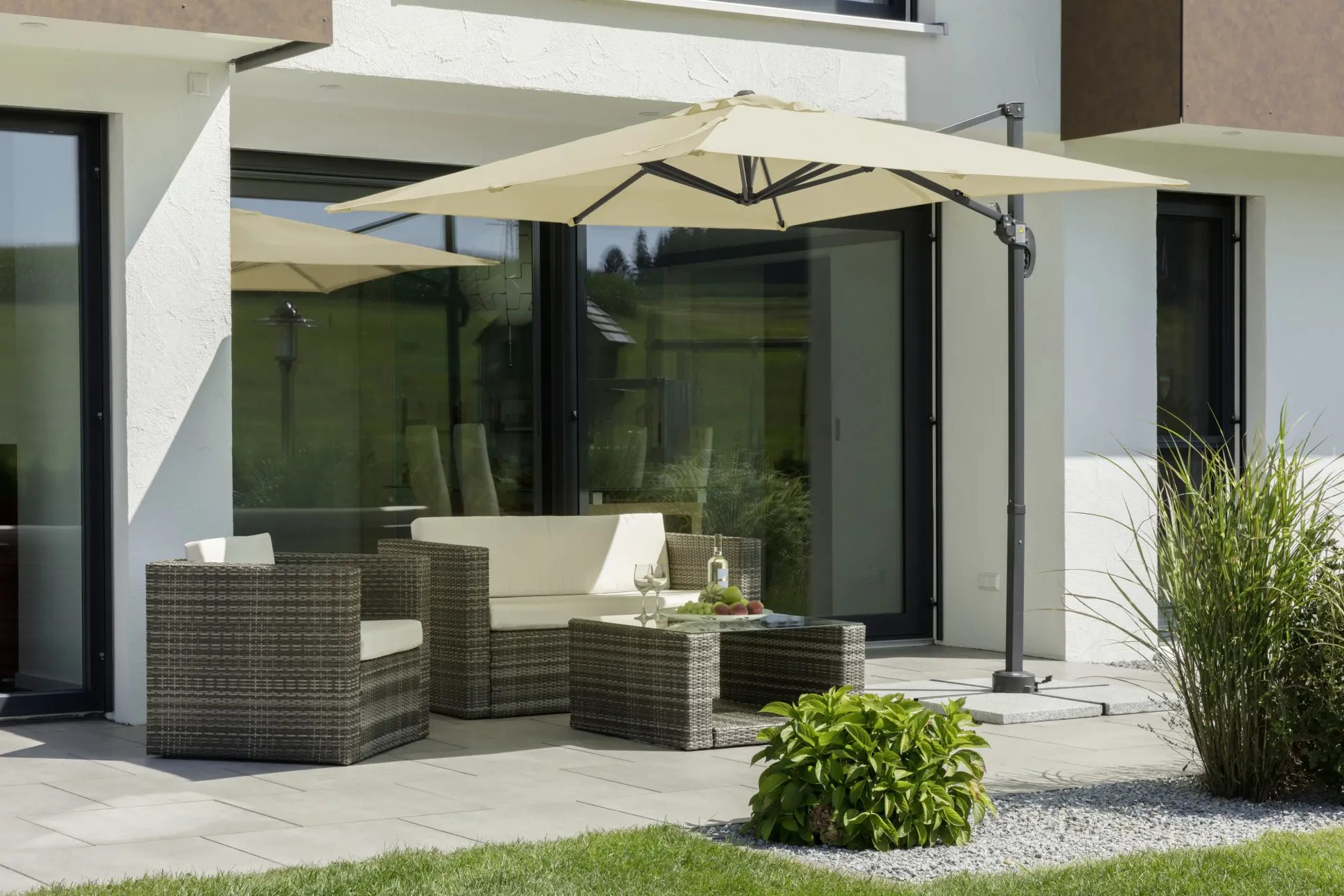 Schneider Sonnenschirm Rhodos Junior natur 230 x 230 cm