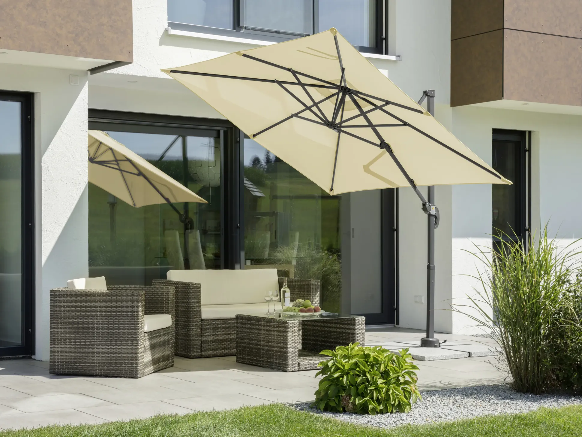 Schneider Sonnenschirm Rhodos Junior natur 230 x 230 cm