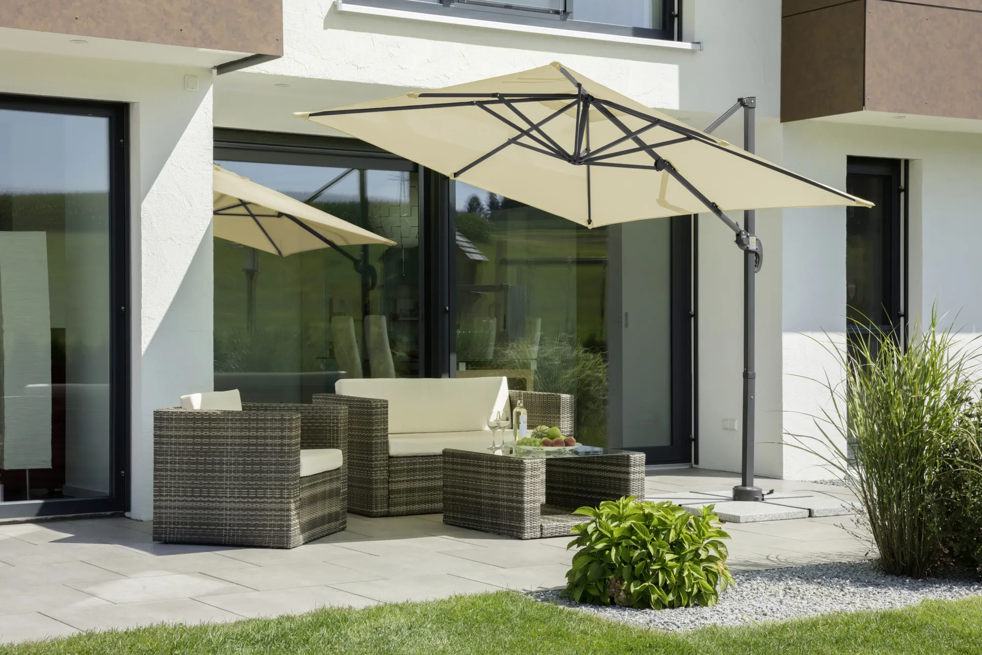 Schneider Sonnenschirm Rhodos Junior natur 230 x 230 cm