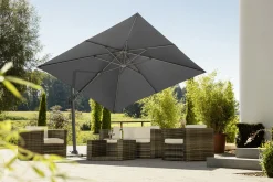 Schneider Sonnenschirm Rhodos Twist anthrazit 300 x 300 cm