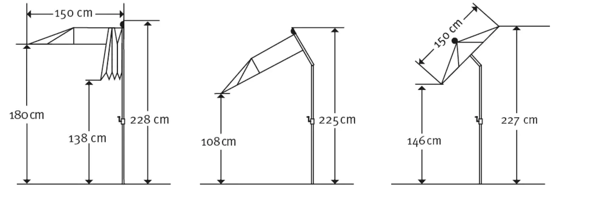 Schneider Sonnenschirm Salerno mezza anthrazit 150 x 150 cm