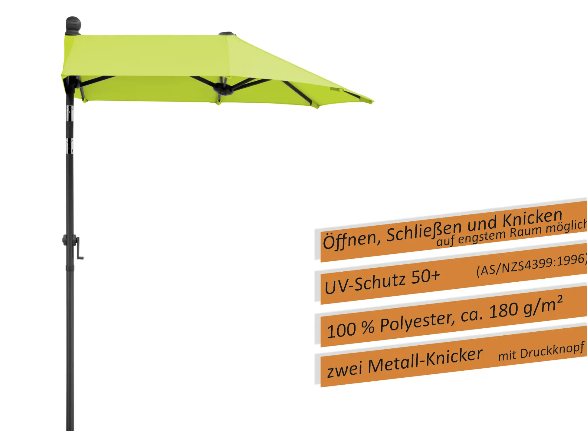 Schneider Sonnenschirm Salerno mezza apfelgrün 150 x 150 cm