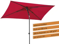 Schneider Sonnenschirm Sevilla rot 240 x 140 cm