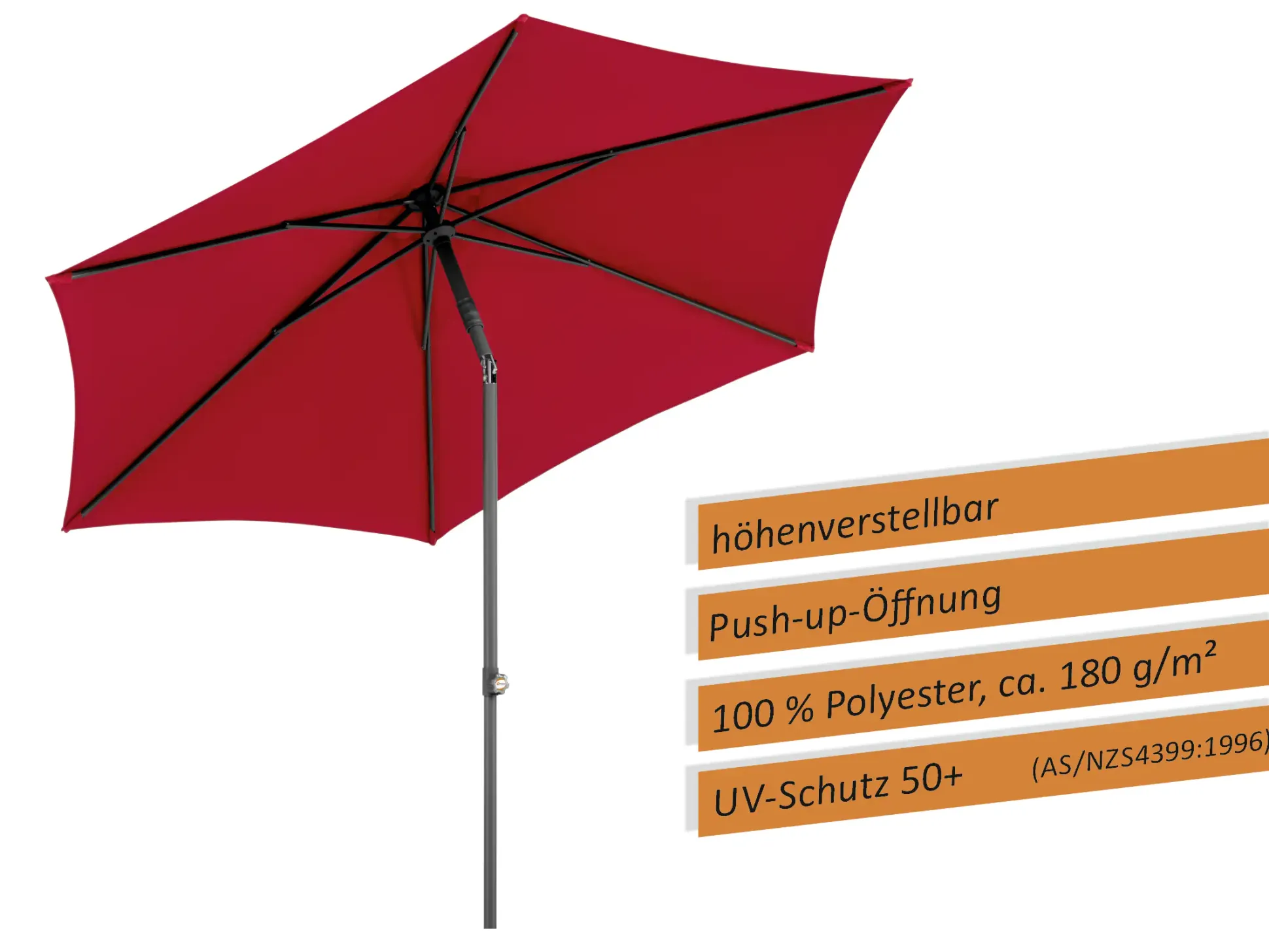 Schneider Sonnenschirm Sevilla rot Ø 270 cm