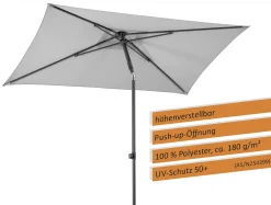 Schneider Sonnenschirm Sevilla silbergrau 240 x 140 cm
