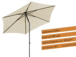 Schneider Sonnenschirm Sevilla natur Ø 270 cm