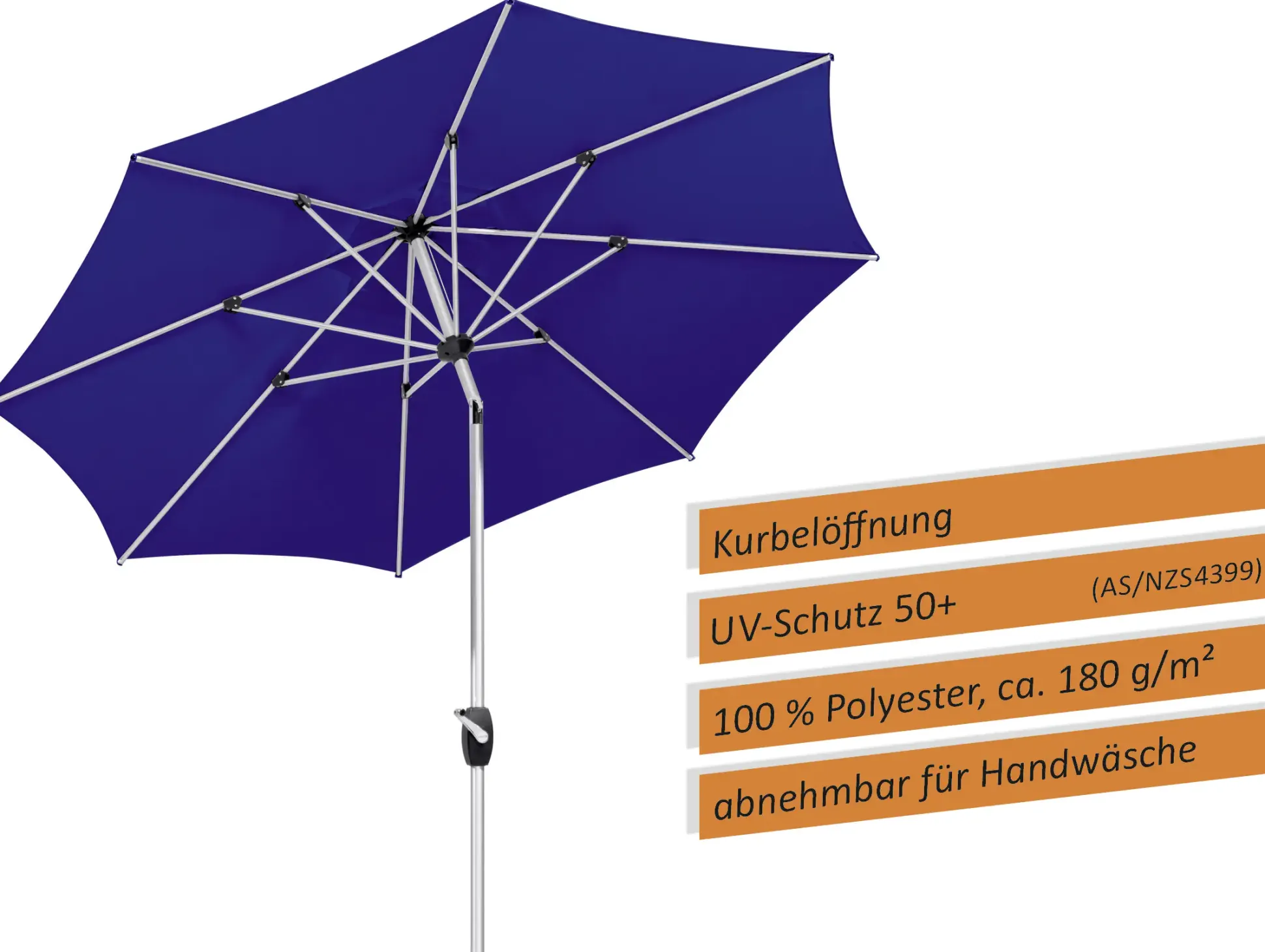 Schneider Sonnenschirm Venedig blau Ø 270 cm