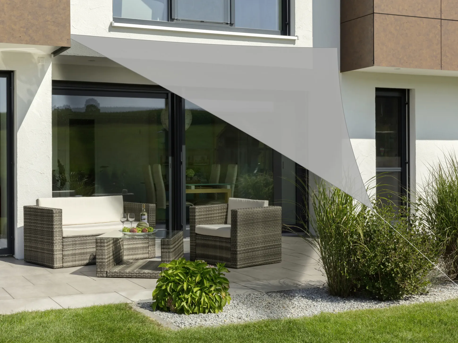 Schneider Sonnensegel Teneriffa silbergrau 500 x 500 x 500 cm