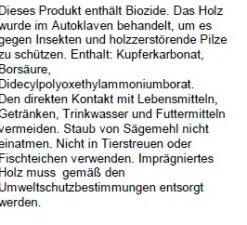 Senkrechtzaun 250 x 100 cm, kesseldruckimprägniert