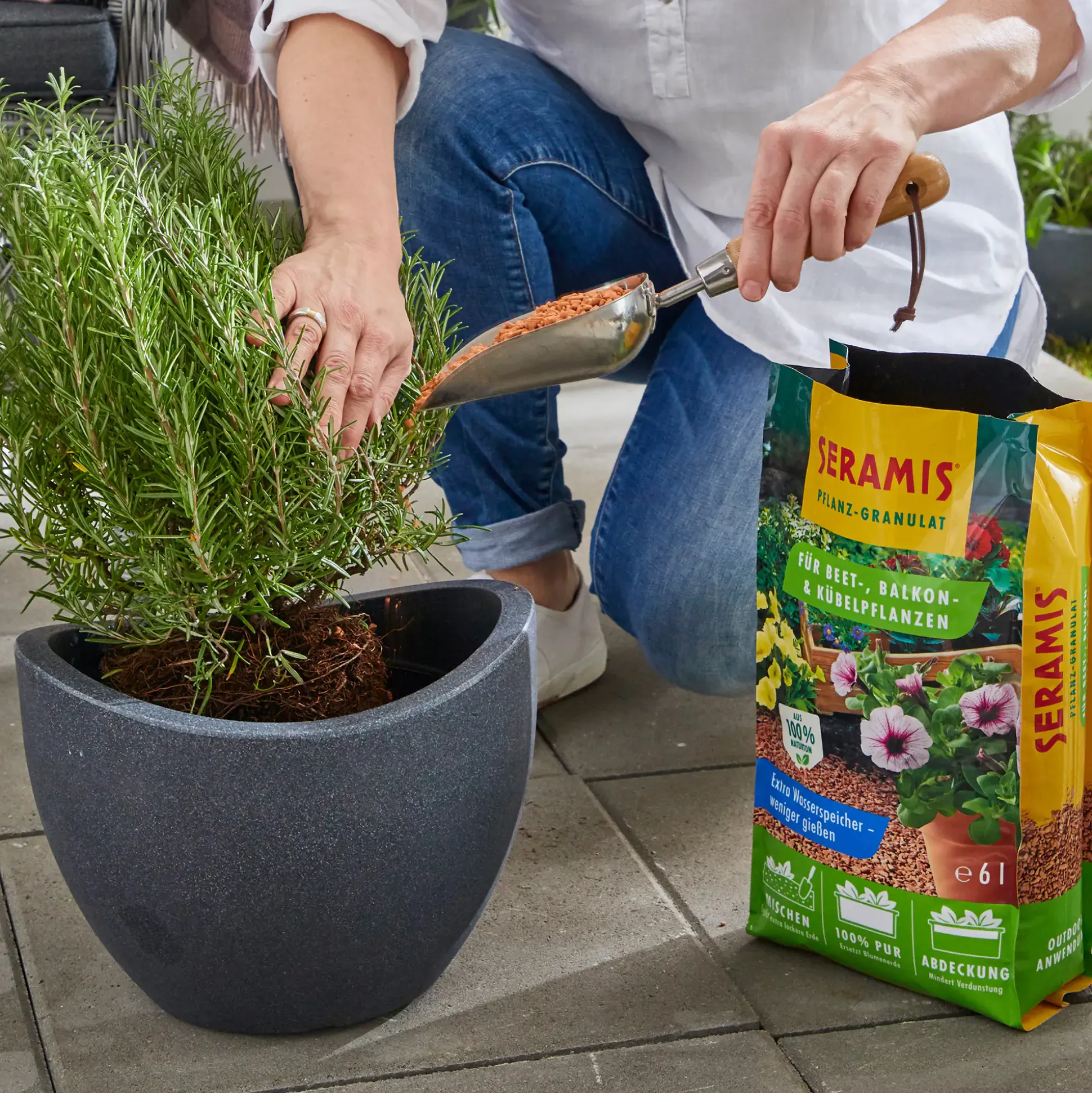 Seramis Pflanz-Granulat für Beet-, Balkon- & Kübelpflanzen 6 l