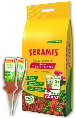 Seramis Pflanz-Granulat für Zimmerpflanzen 15 l + 2 Bio-Vitalkuren gratis
