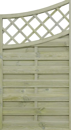 Sichtschutzzaun Potsdam 90 x 160 cm, Abstufung mit Tiefbogen