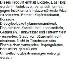 Sichtschutzzaun Rügen 90 x 180 cm, gerade, kesseldruckimprägniert