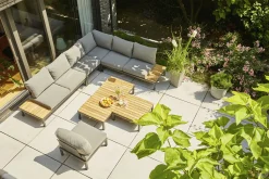 Siena Garden Gartenmöbel-Set Alvida Aluminium/Holz inkl. Kissen 8-tlg.
