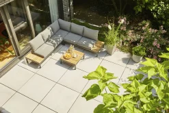 Siena Garden Gartenmöbel-Set Alvida Aluminium/Holz inkl. Kissen 4-tlg.