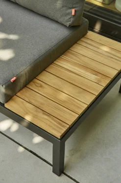 Siena Garden Gartenmöbel-Set Alvida Aluminium/Holz inkl. Kissen mit Tablett 5-tlg.
