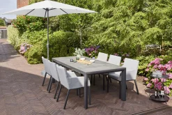 Siena Garden Mittelstockschirm Avio grau 300 x 200 cm