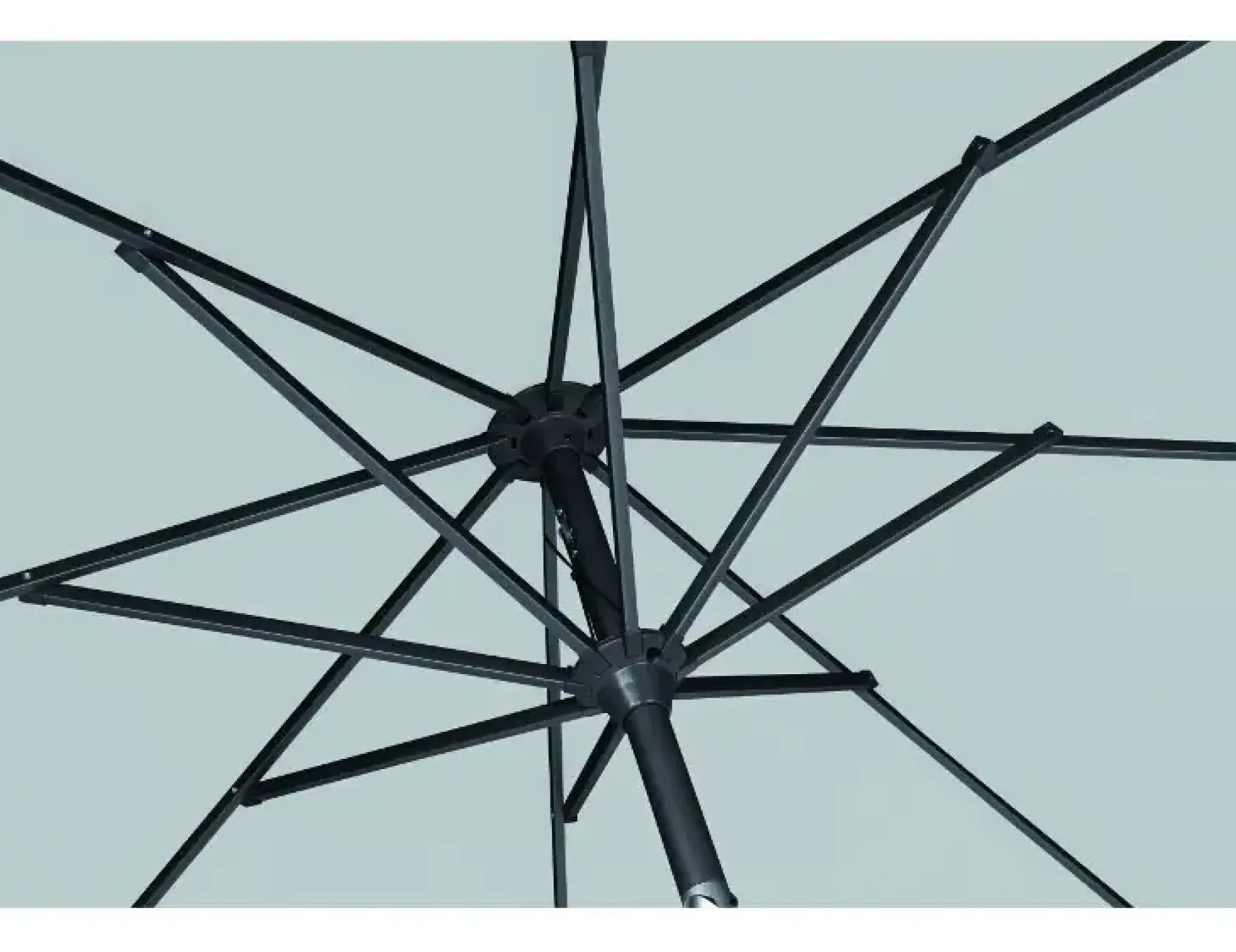 Siena Garden Mittelstockschirm Avio grau 250 x 200 cm