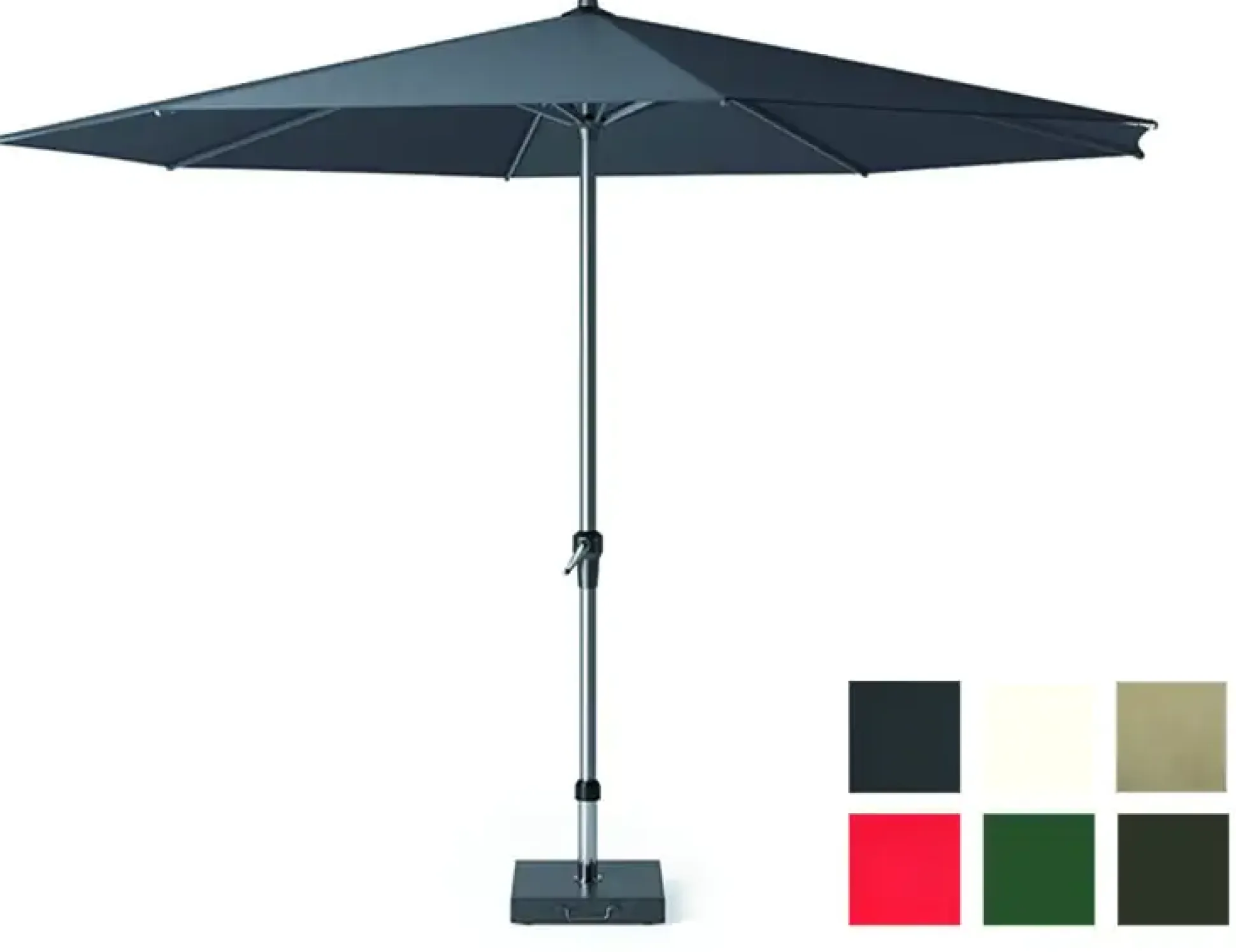 Siena Garden Mittelstockschirm Avio anthrazit, Ø 350 cm