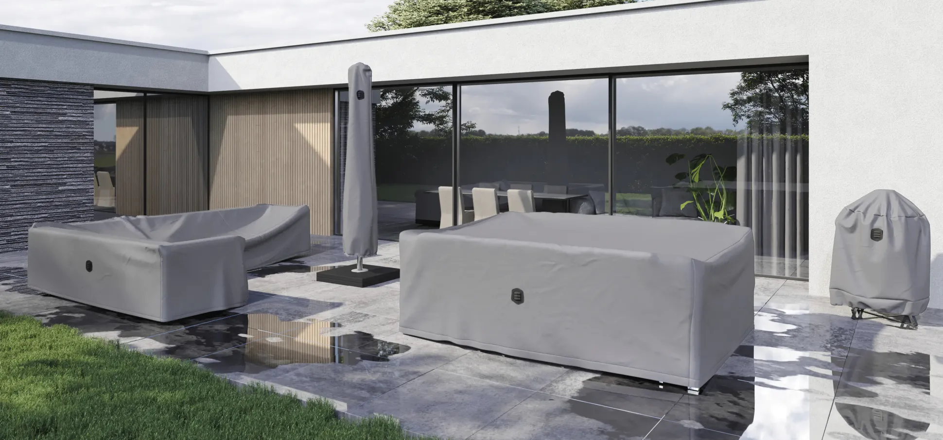 Siena Garden Schutzhülle Hängematte AquaShield 312 x 105 cm hellgrau