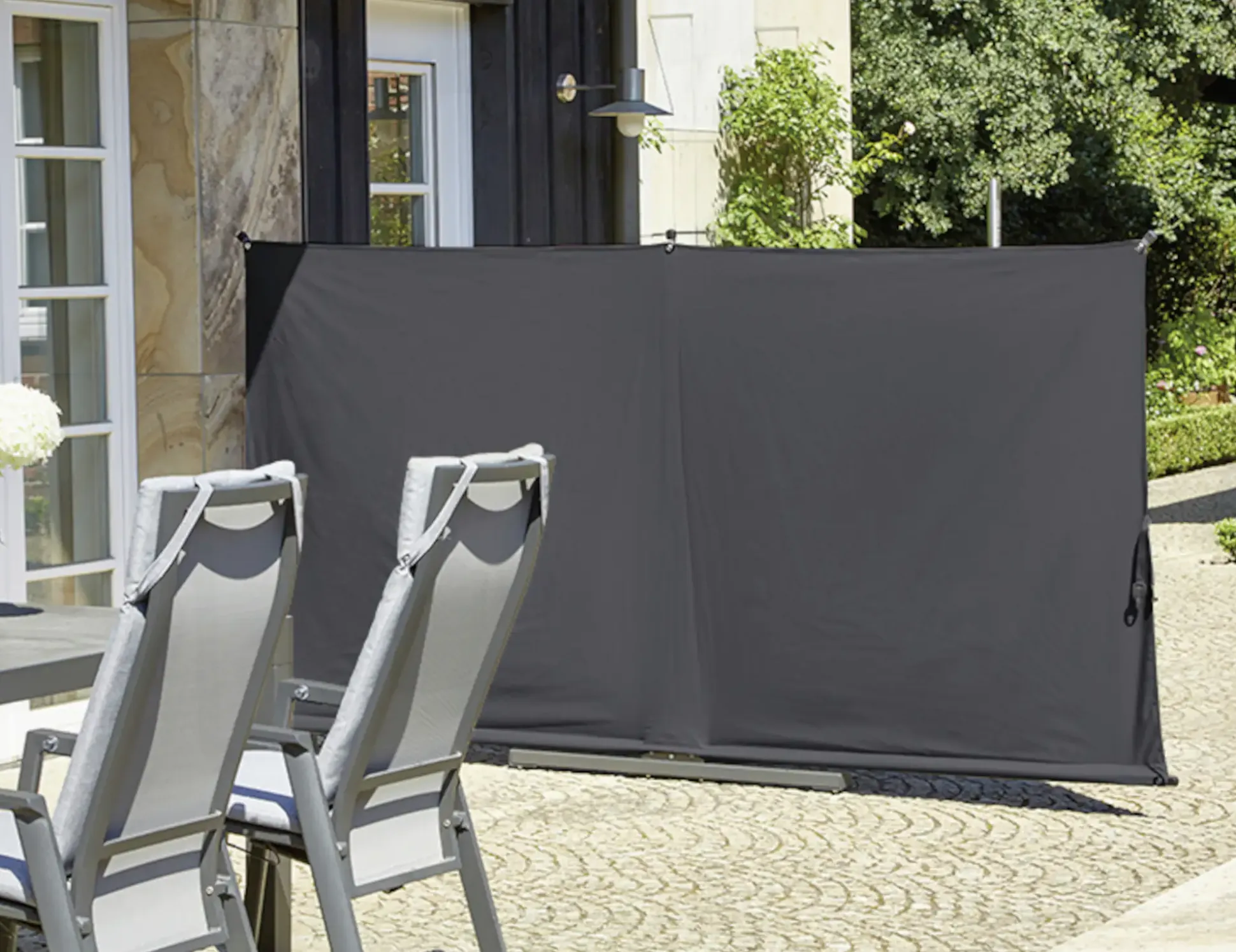 Siena Garden Sichtschutz Ben 150x280 cm grau Gestell aus Stahl,Polyester