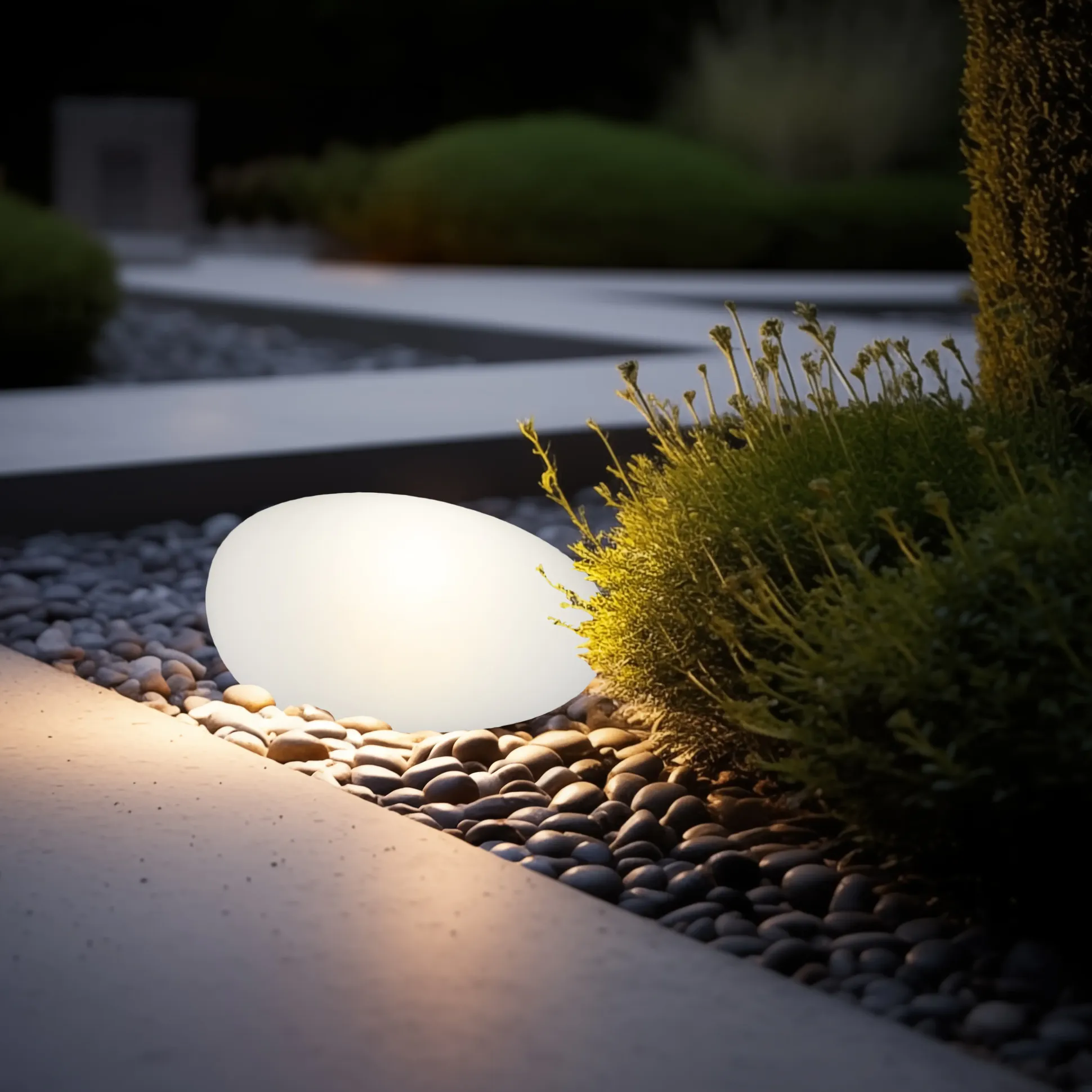 Smartwares LED Solarleuchte Stein OSL-50016 weiß Ø 40 cm RGBW