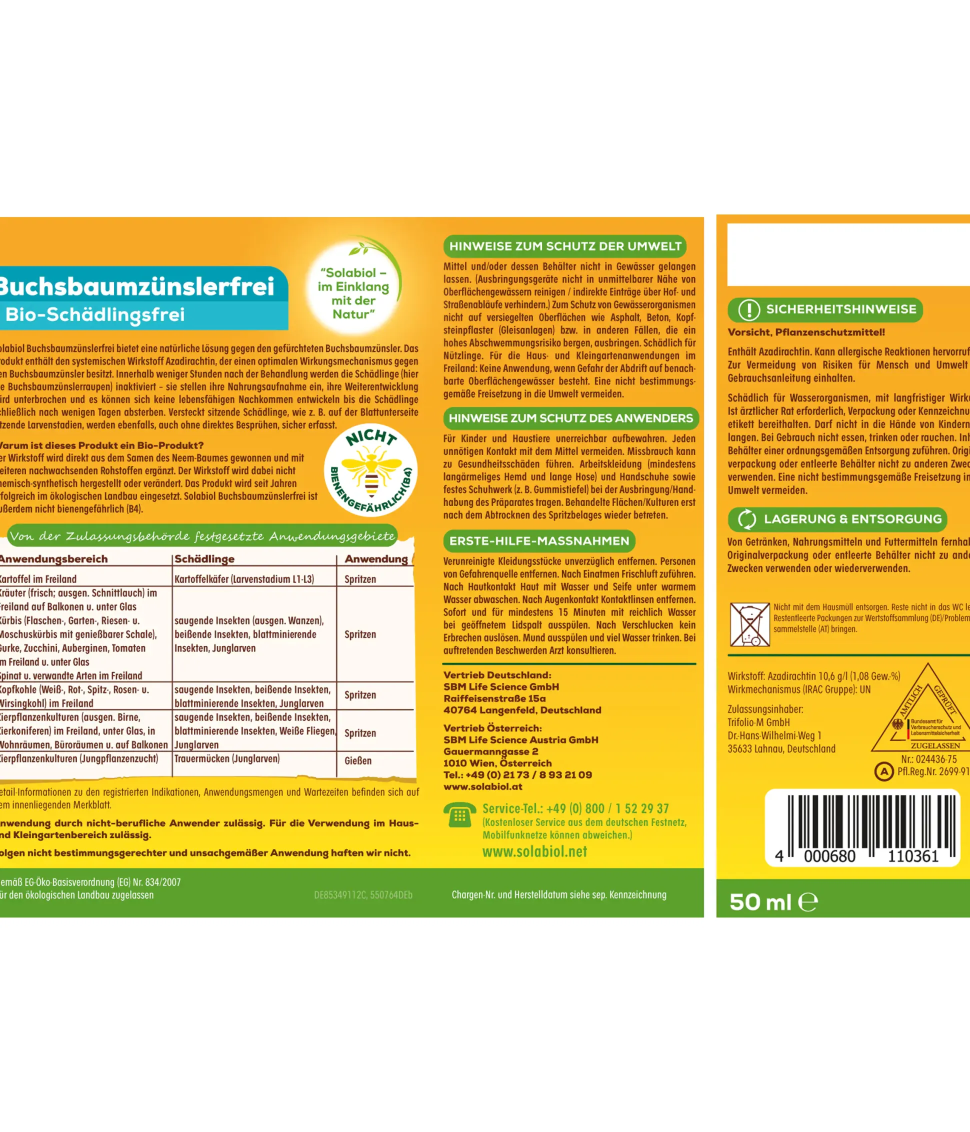 Solabiol Buchsbaumzünslerfrei 50 ml