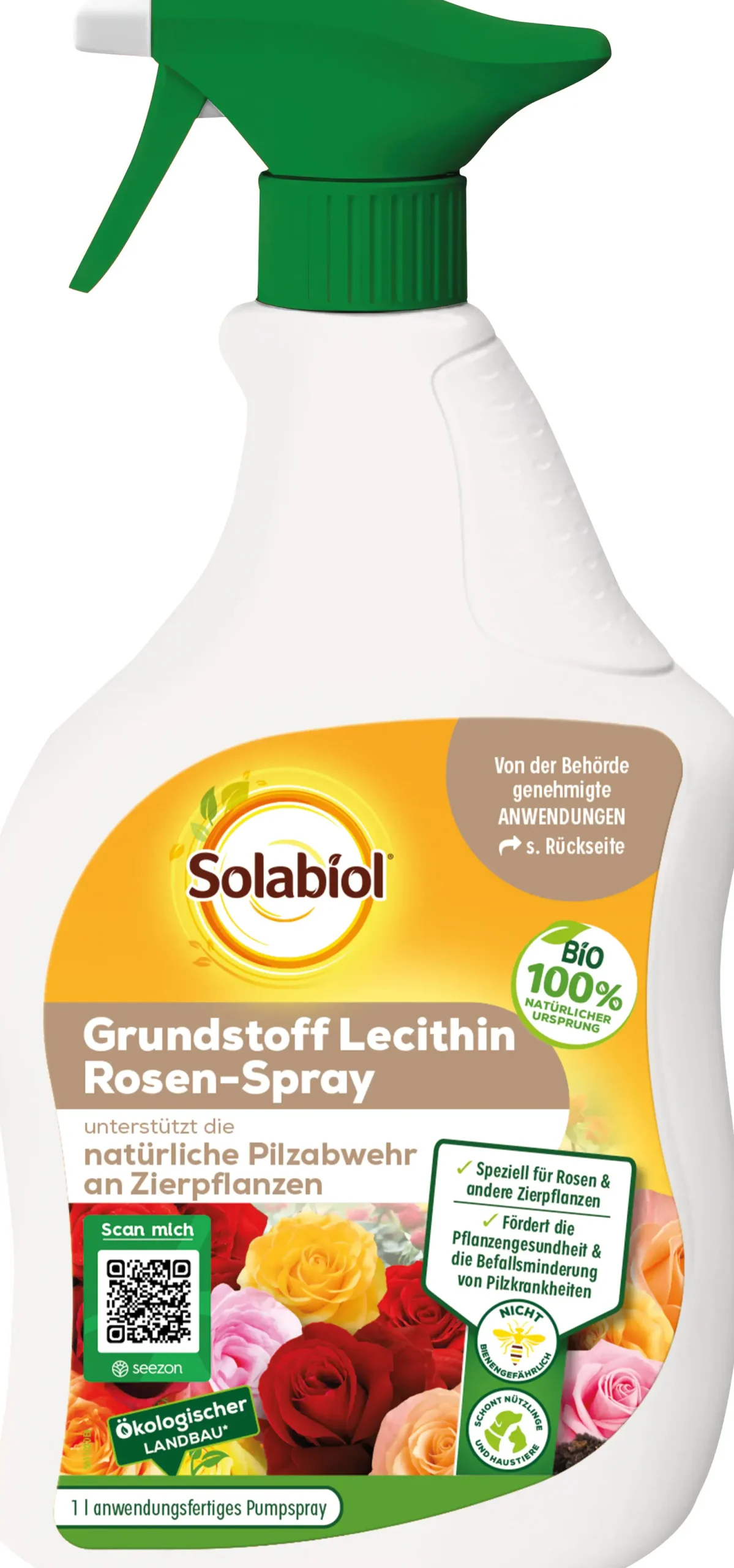 Solabiol Grundstoff Lecithin Rosen-Spray natürliche Pilzabwehr 1 l