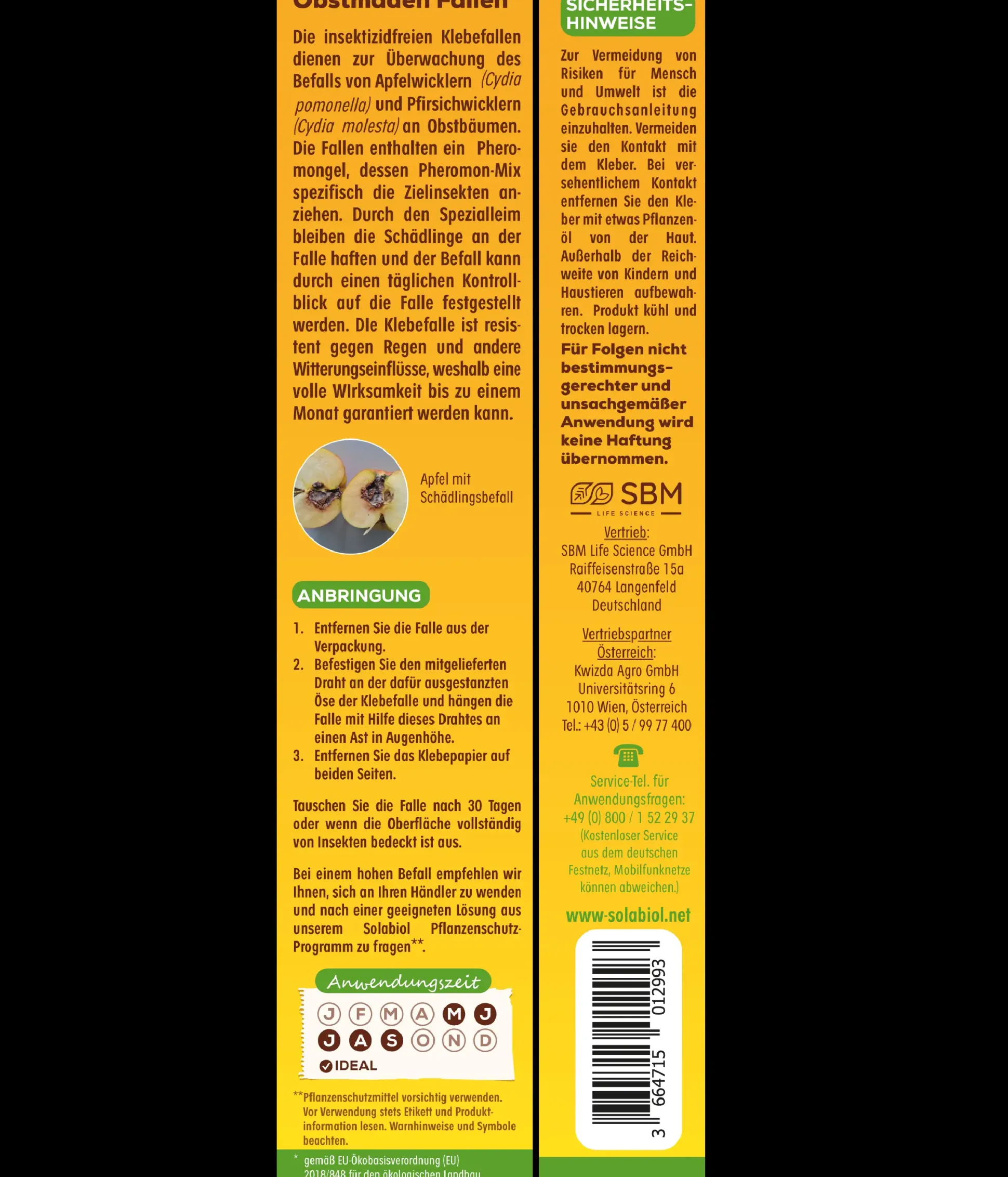 Solabiol Obstmaden Fallen 5 Stück