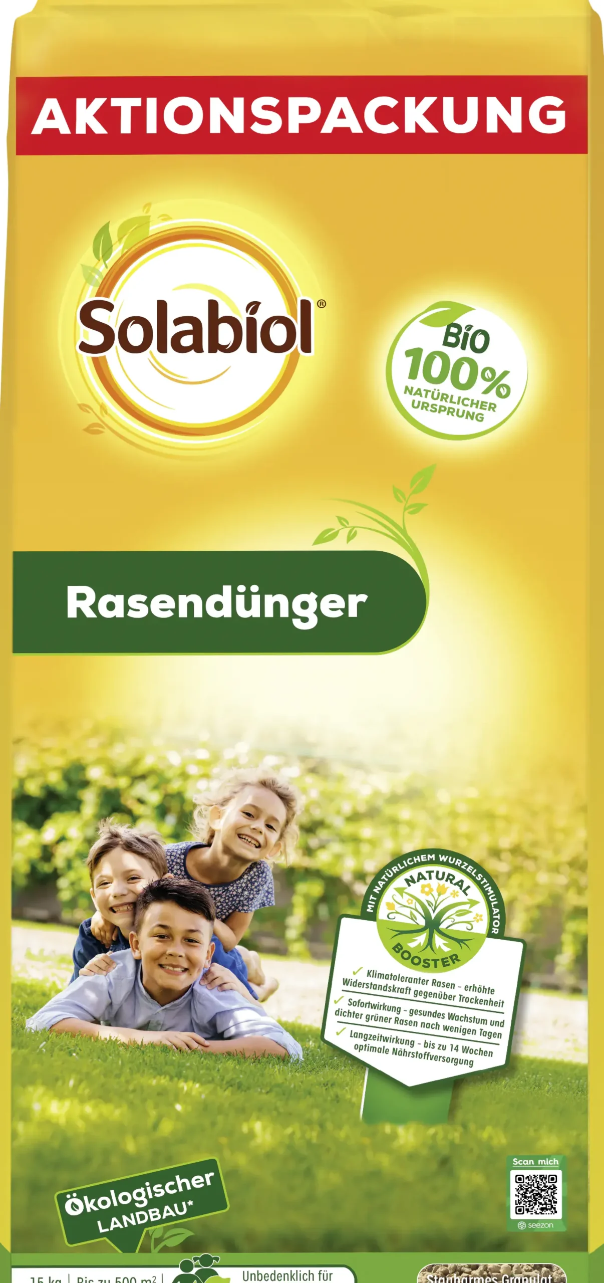 Solabiol Rasendünger Aktionspackung 15 kg