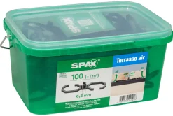 Spax Air-Belüftung 9 x 2,8 x 0,4 cm 100 Stück 6,5 mm Fuge