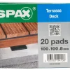Spax Terrassen Pads 100 x 100 x 8 mm - - 20 Stk.