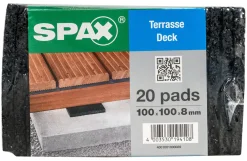 Spax Terrassen Pads 100 x 100 x 8 mm - - 20 Stk.