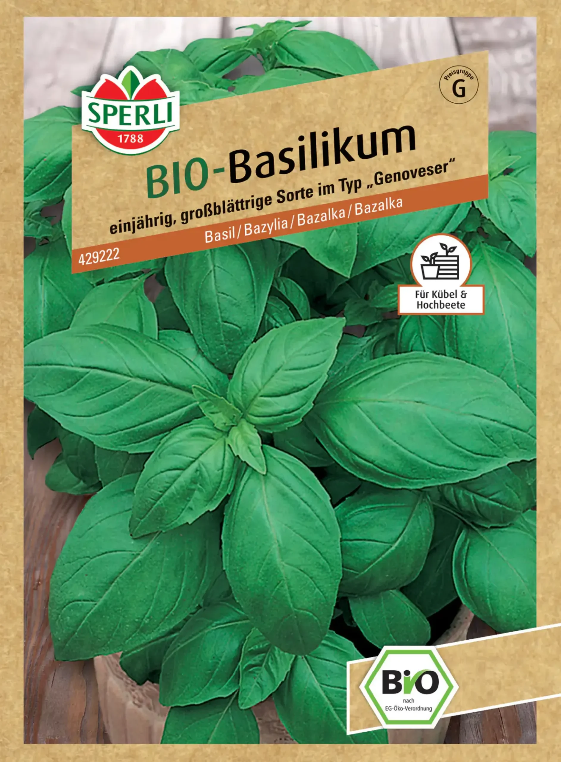 Sperli BIO Basilikum
