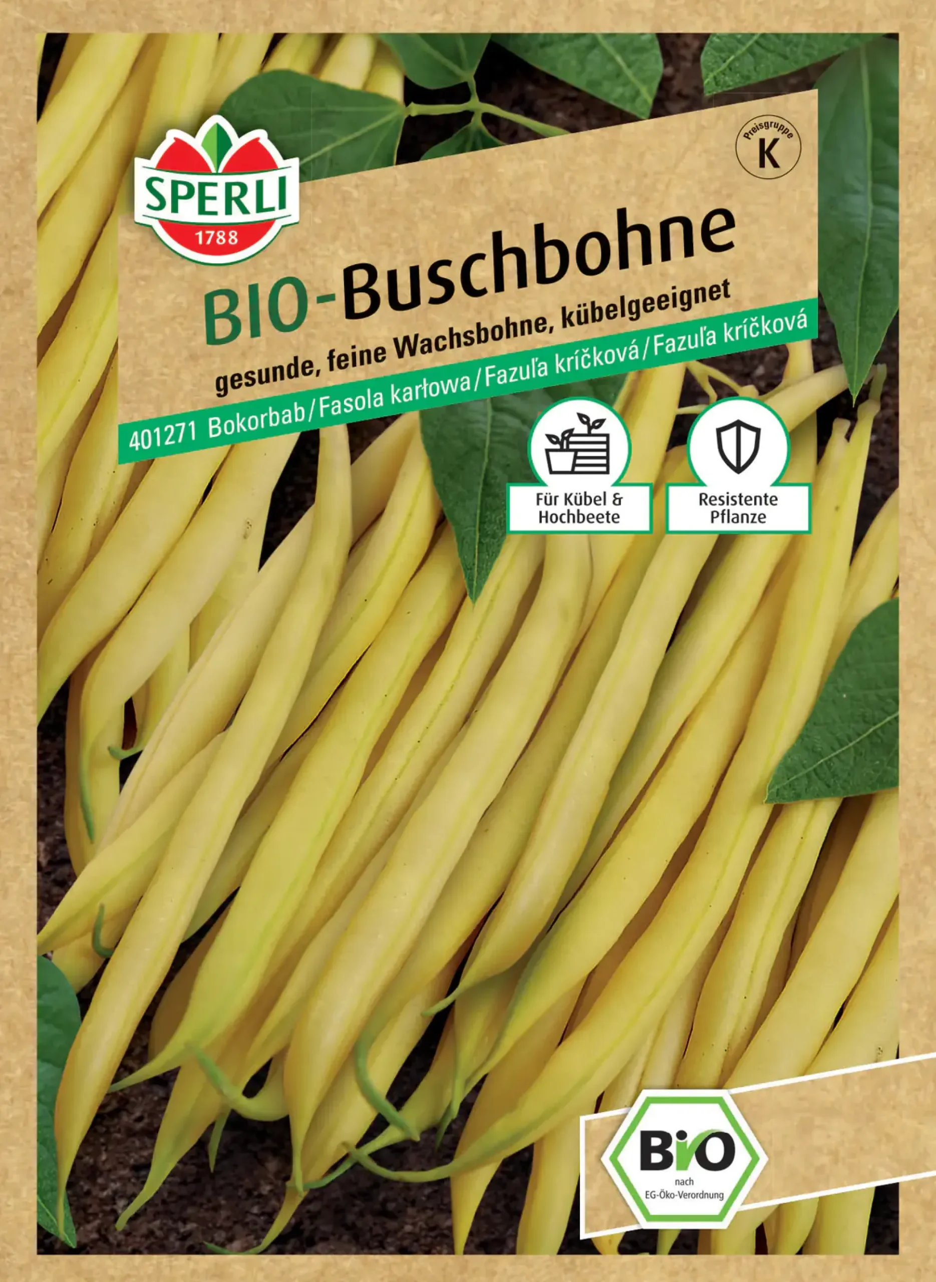 Sperli BIO Buschbohne gelb