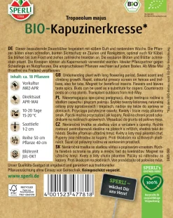 Sperli BIO Kapuzinerkresse