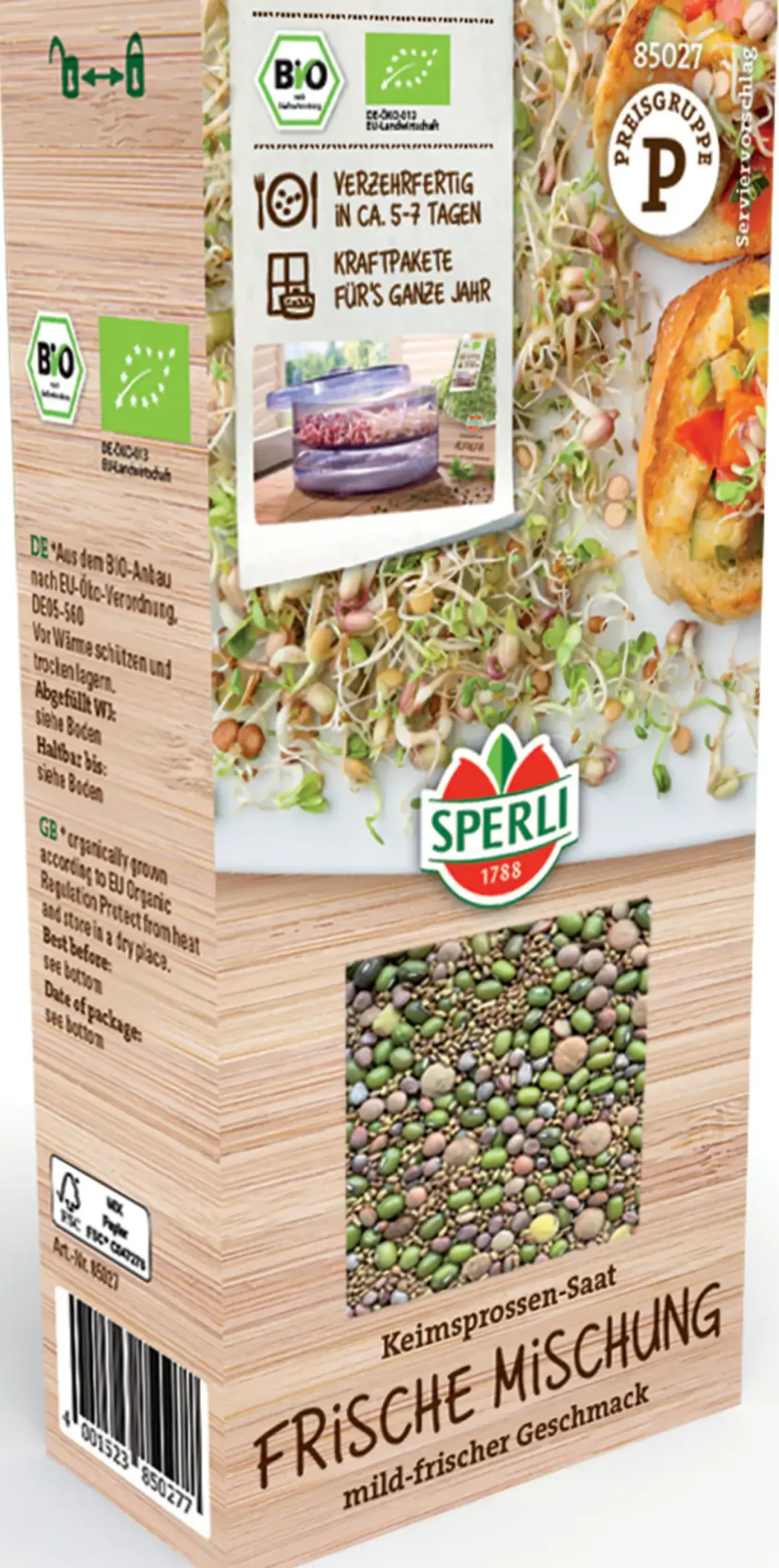 Sperli BIO Keimsprossen-Saat Frische Mischung