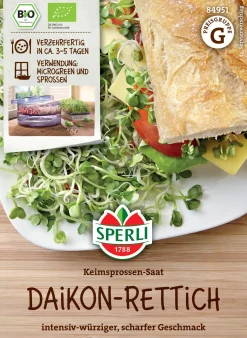 Sperli BIO Keimsprossen-Saat Daikon-Rettich