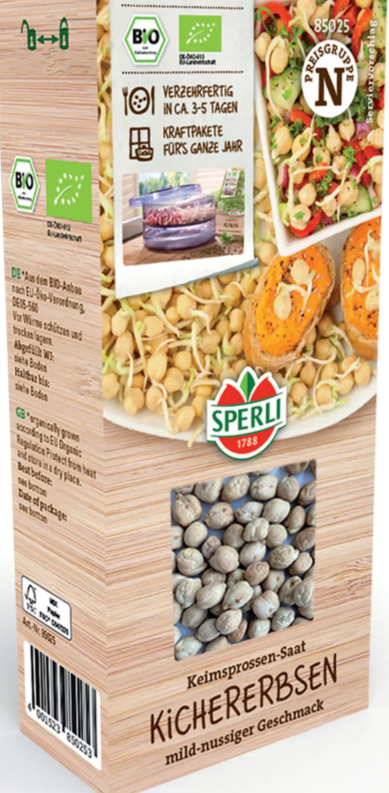 Sperli BIO Keimsprossen-Saat Kichererbse