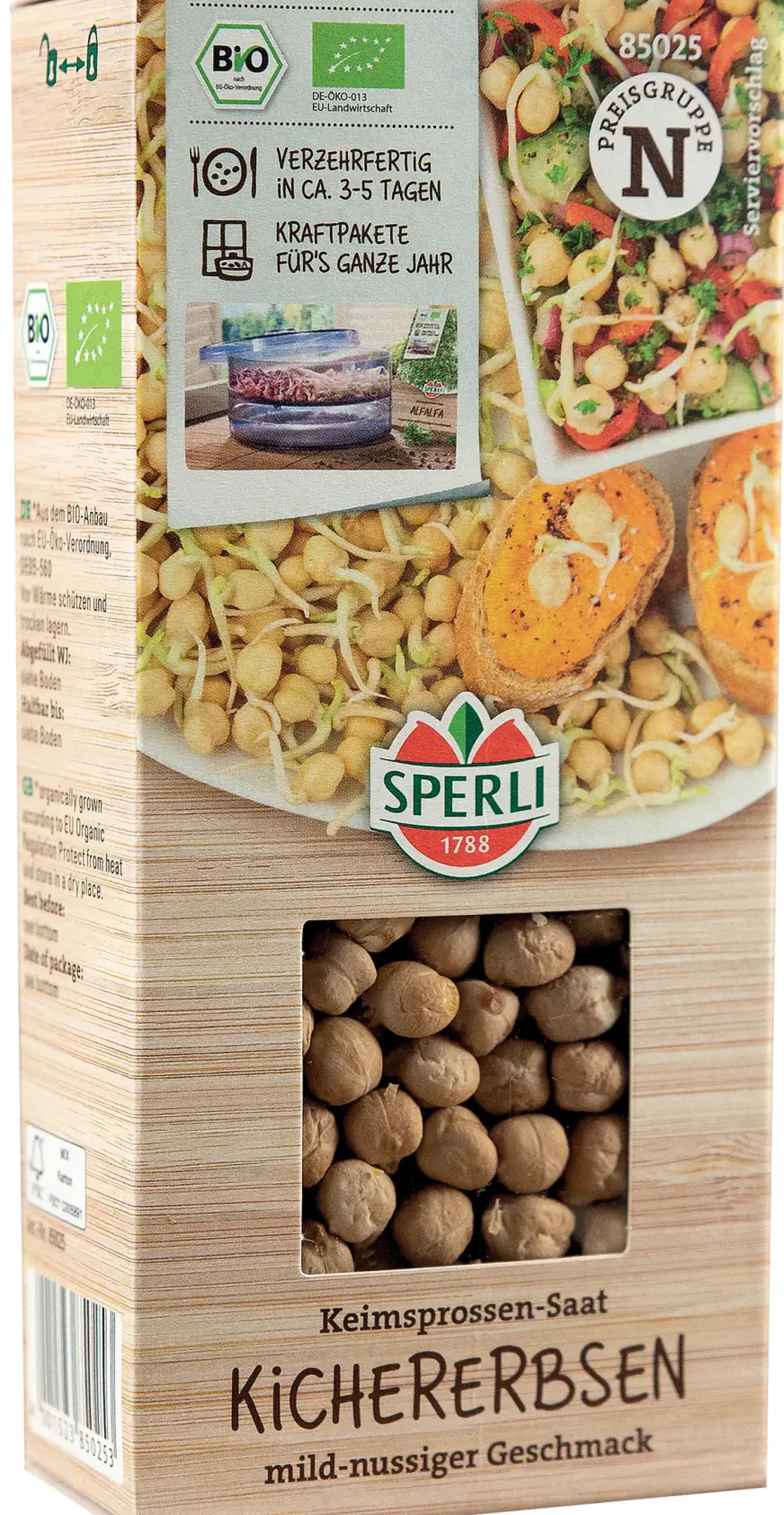 Sperli BIO Keimsprossen-Saat Kichererbse